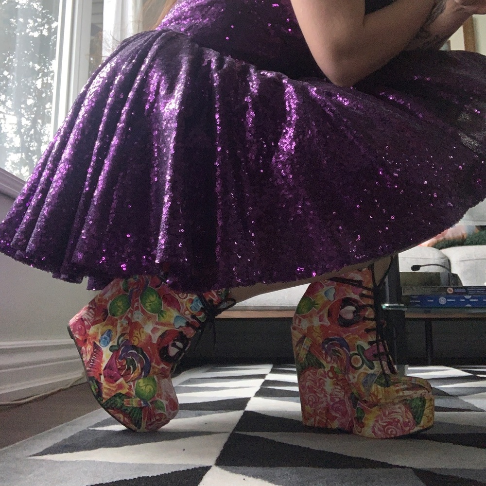 OOAK Handmade Sequin Party Dress - Picture 10 of 11